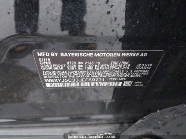 WBXYJ5C33JEF69731 BMW X2 Xdrive28i