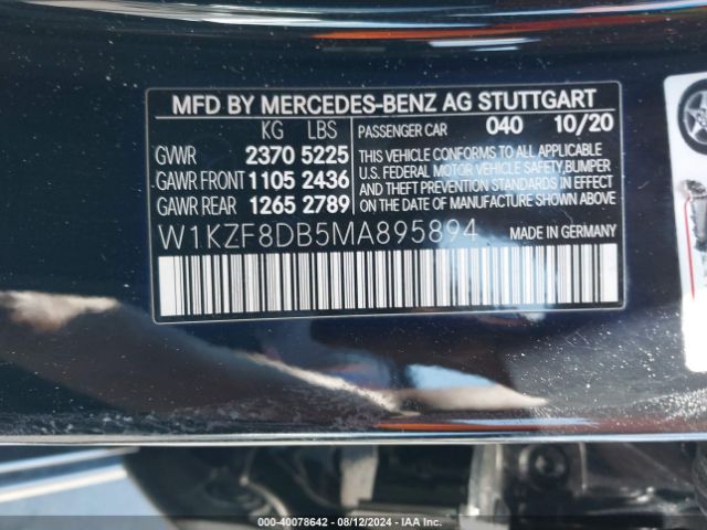 W1KZF8DB5MA895894 Mercedes-Benz E 350