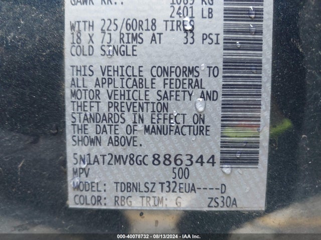 Nissan Rogue Sl 2016 5N1AT2MV8GC886344 Image 9