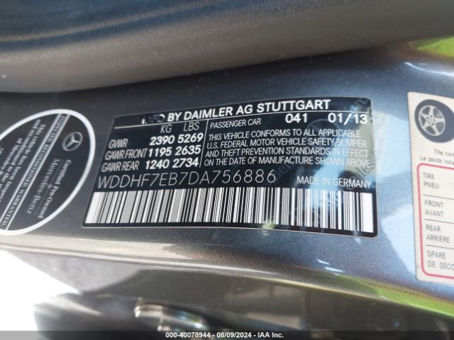 2013 MERCEDES-BENZ E 63 AMG WDDHF7EB7DA756886 Photo 8