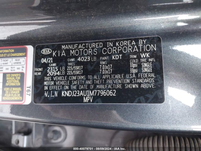 KNDJ23AU1M7796062 KIA SOUL S
