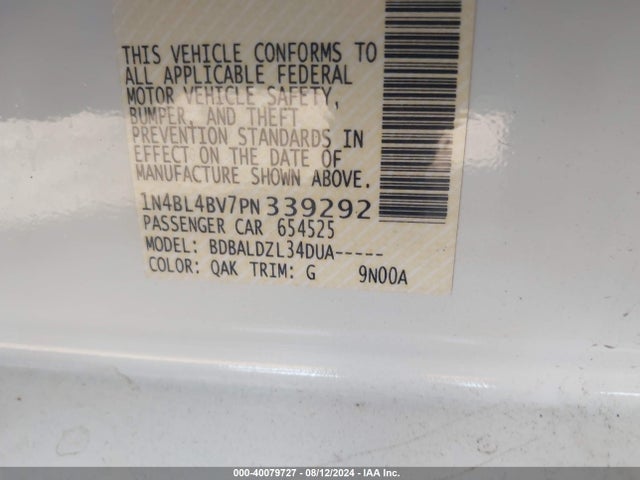 Nissan Altima S Fwd 2023 1N4BL4BV7PN339292 Image 9
