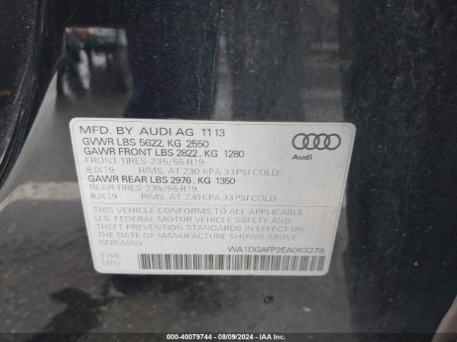 WA1DGAFP2EA063278 Audi Q5 3.0t Premium Plus