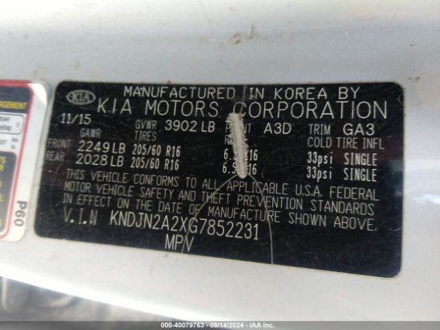 KNDJN2A2XG7852231 KIA Soul