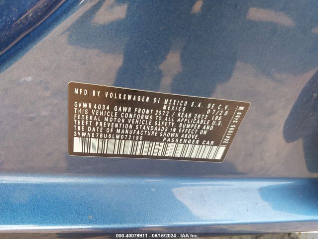3VWN57BU6LM072190 Volkswagen Jetta 1.4t R-line/1.4t S