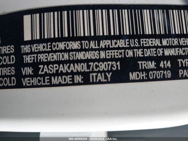 ZASPAKAN0L7C90731 Alfa Romeo Stelvio Awd