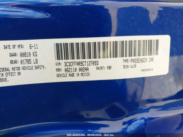 2012 FIAT 500 3C3CFFAR9CT127093 Photo 8