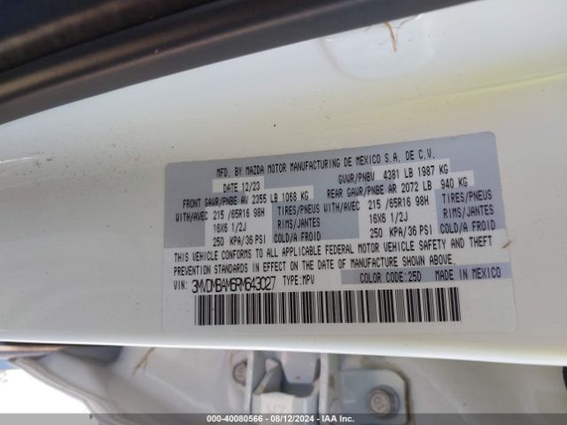 3MVDMBAM6RM643027 Mazda Cx-30 2.5 S