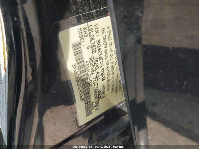 Продажа на аукционе авто 2007 Nissan Versa 1.8sl, vin: 3N1BC13E17L376638, номер лота: 40080793