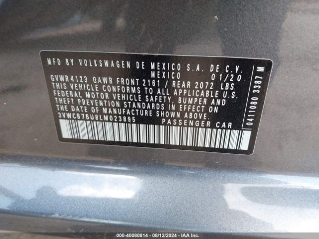 3VWCB7BU8LM023895 Volkswagen Jetta 1.4t R-line/1.4t S/1.4t Se
