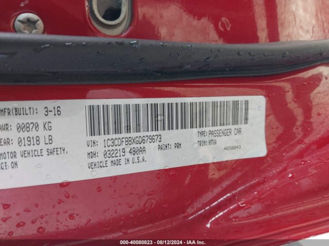 1C3CDFBBXGD679673 Dodge DART SXT