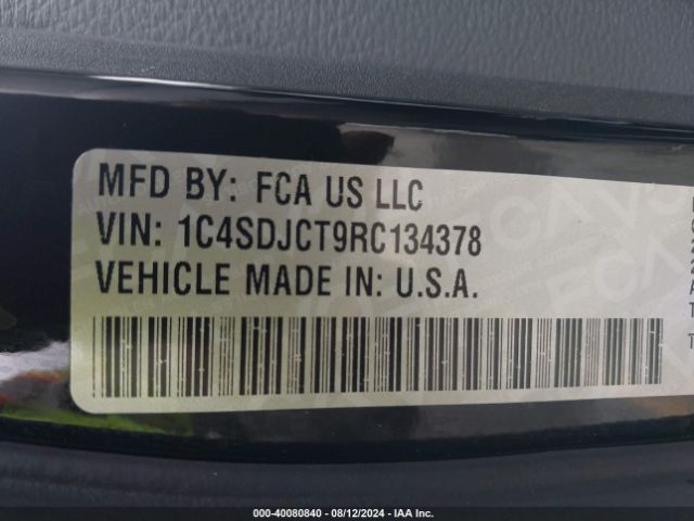 1C4SDJCT9RC134378 Dodge Durango R/t Plus Awd