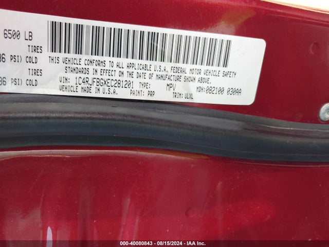 Jeep Grand Cherokee Limited 2014 1C4RJFBGXEC281201 Image 9