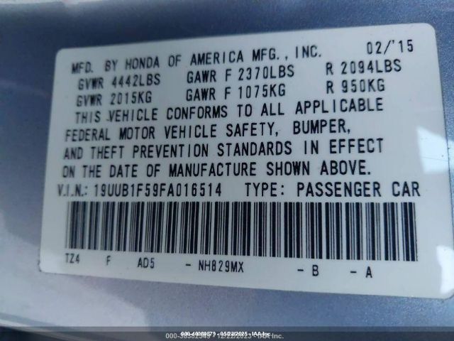 2015 ACURA TLX 19UUB1F59FA016514 Photo 8