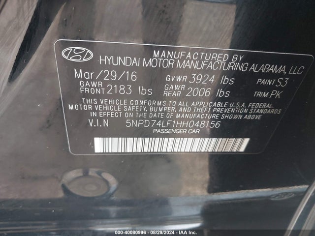 Hyundai ELANTRA SE 2017 5NPD74LF1HH048156 Image 9