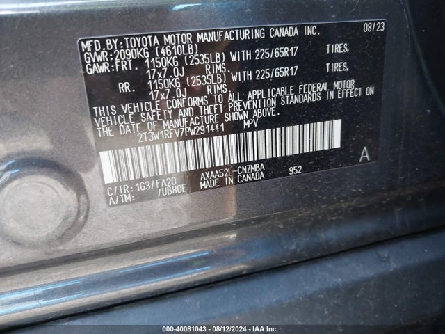 Toyota Rav4 Xle 2023 2T3W1RFV7PW291441 Image 9