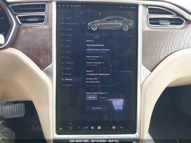 Tesla Model S 60/70/75/85 2016 5YJSA1E16GF152762 Image 19