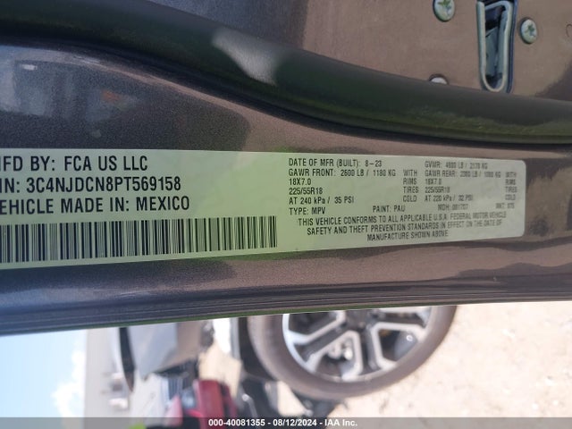 3C4NJDCN8PT569158 Jeep Compass Limited 4x4