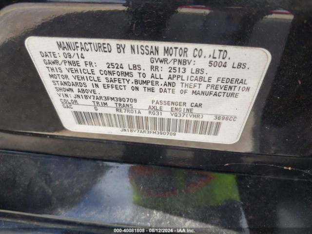 JN1BV7AR3FM390709 Infiniti Q50 Premium