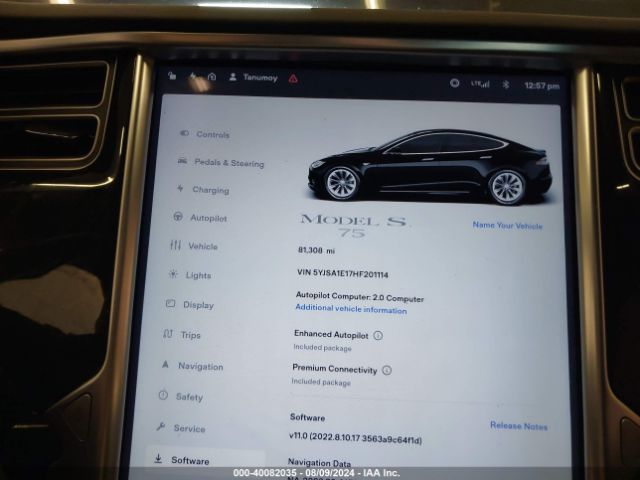 5YJSA1E17HF201114 Tesla Model S 60/75