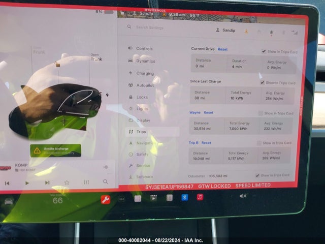 Tesla Model 3 Long Range/mid Range 2018 5YJ3E1EA1JF156847 Image 18