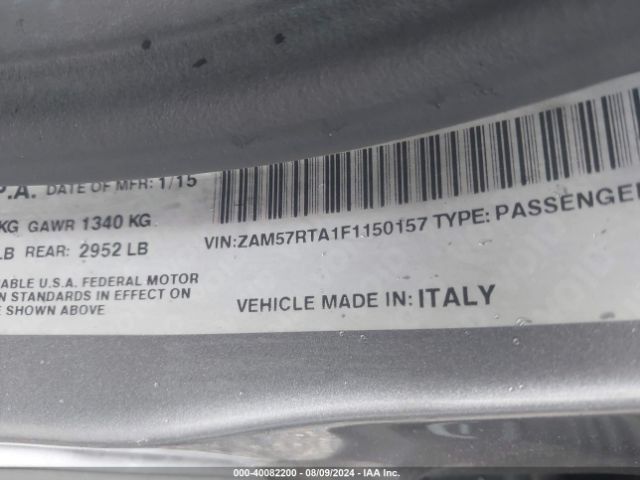 ZAM57RTA1F1150157 Maserati Ghibli S Q4