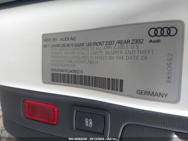 WAUENAF44HN035028 Audi A4 2.0t Premium