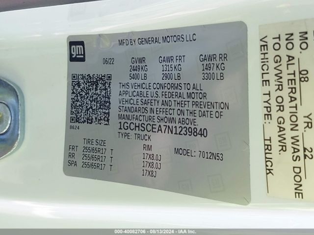 1GCHSCEA7N1239840 Chevrolet Colorado 2wd  Long Box Lt
