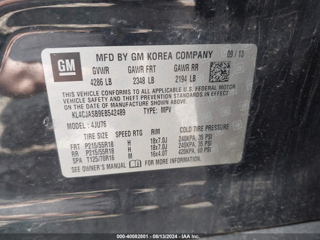 Buick Encore 2014 KL4CJASB9EB542489 Image 9