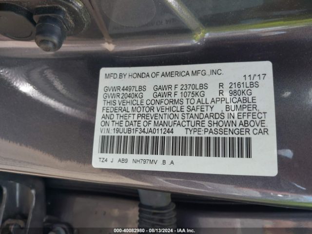 19UUB1F34JA011244 Acura TLX