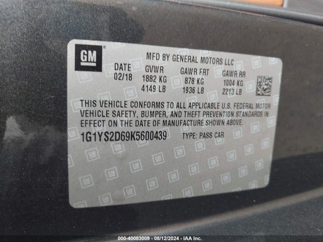 Chevrolet Corvette Z06 2019 1G1YS2D69K5600439 Image 9