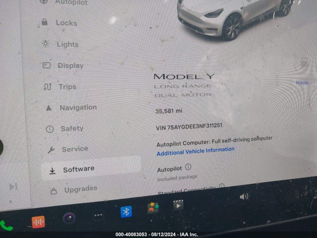 2022 TESLA MODEL Y 7SAYGDEE3NF311251 Photo 6