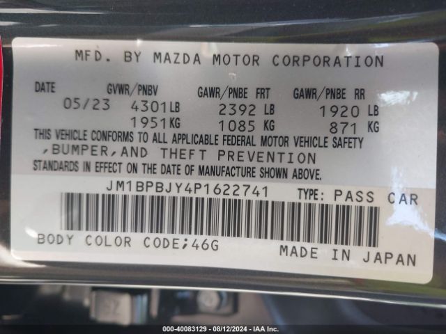 JM1BPBJY4P1622741 Mazda Mazda3 2.5 Turbo