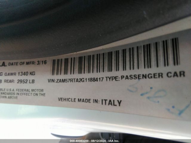 ZAM57RTA2G1188417 Maserati Ghibli S Q4