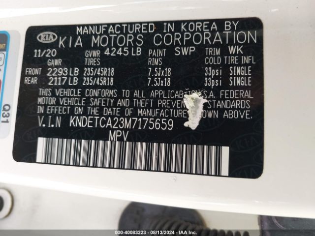 KNDETCA23M7175659 KIA Seltos Sx Turbo