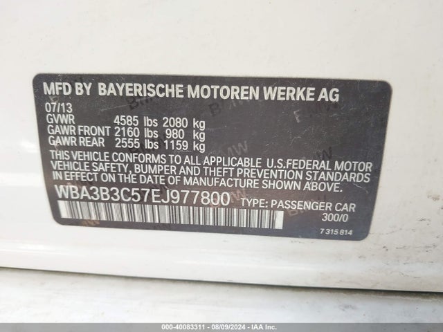 WBA3B3C57EJ977800 BMW 328i Xdrive