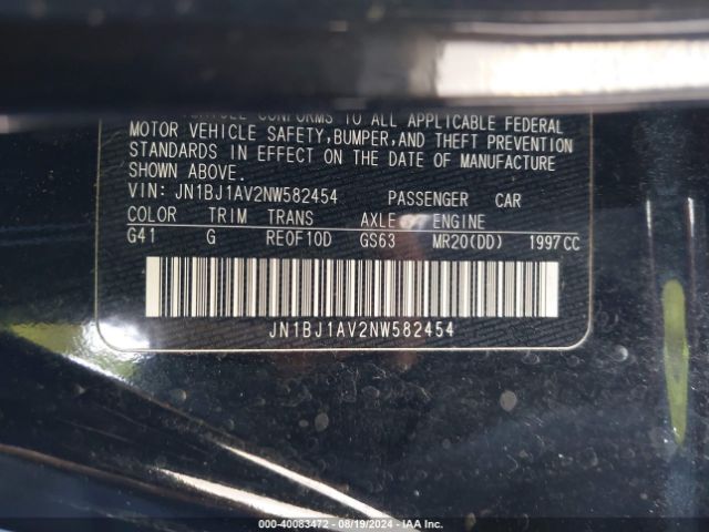JN1BJ1AV2NW582454 Nissan Rogue Sport S Fwd Xtronic Cvt
