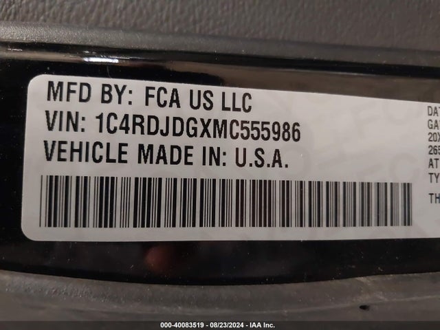 Dodge Durango Gt Plus Awd 2021 1C4RDJDGXMC555986 Image 9