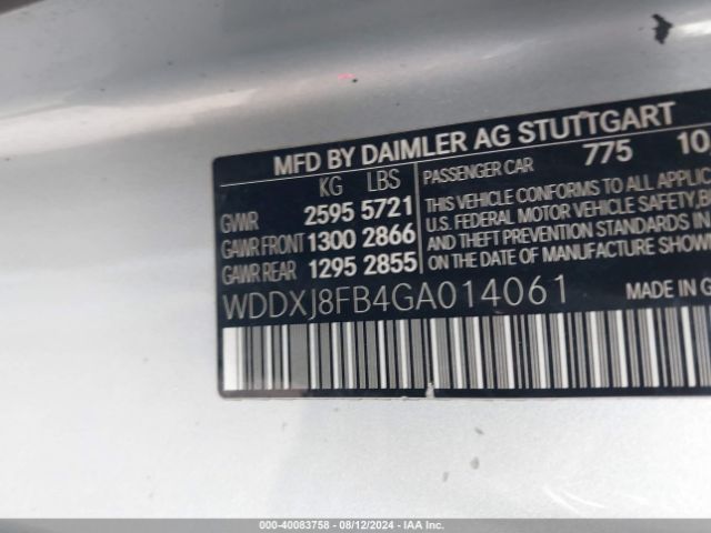 WDDXJ8FB4GA014061 Mercedes-Benz S 550 4matic