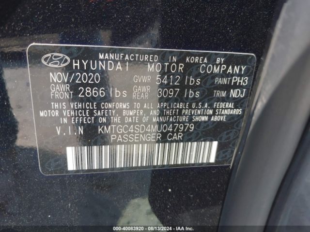 KMTGC4SD4MU047979 Genesis G80 3.5t Rwd