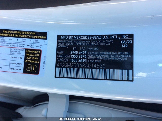 4JGGM2BB6PA014532 Mercedes-Benz Eqe 350+ Suv