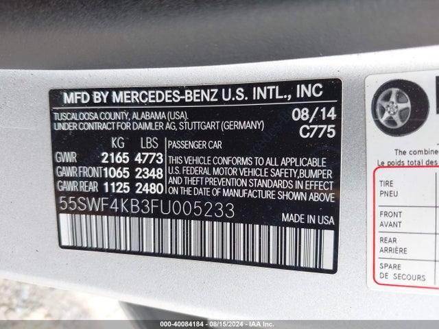 55SWF4KB3FU005233 Mercedes-Benz C 300 4matic/luxury 4matic/sport 4matic
