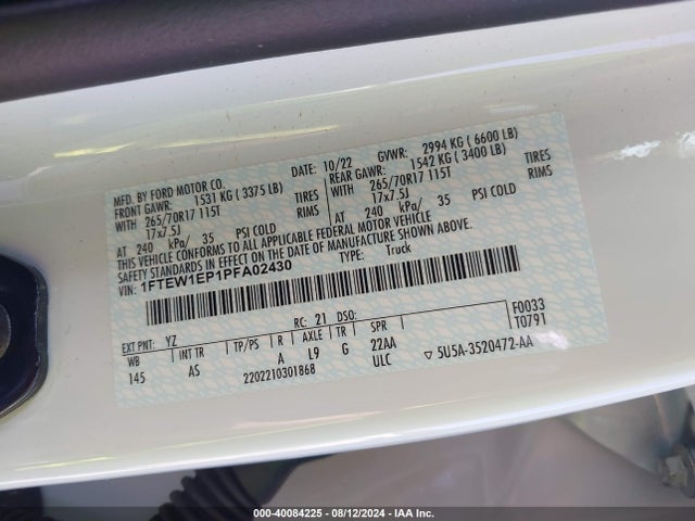 Ford F-150 Xl 2023 1FTEW1EP1PFA02430 Image 9