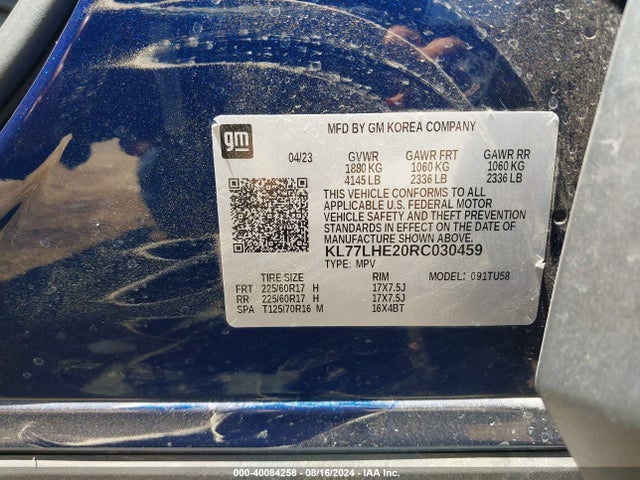 Chevrolet Trax Fwd Lt 2024 KL77LHE20RC030459 Image 9
