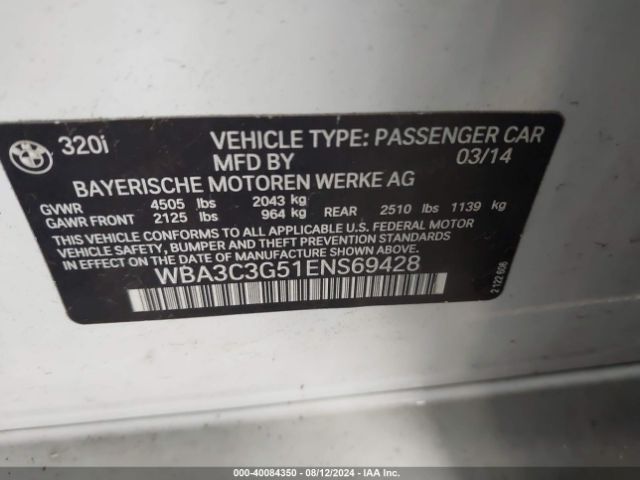 WBA3C3G51ENS69428 BMW 320i Xdrive