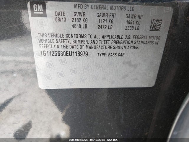 1G1125S30EU118979 Chevrolet Impala 2lt