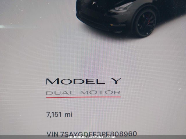 7SAYGDEF3PF808960 Tesla Model Y Awd/performance Dual Motor All-wheel Drive
