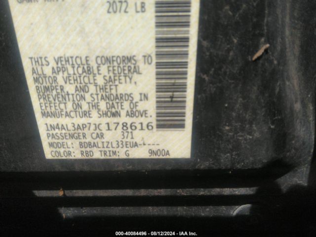 1N4AL3AP7JC178616 Nissan Altima 2.5/s/sv/sl/sr