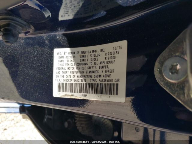 1HGCR2F15HA073905 Honda Accord Sport Se