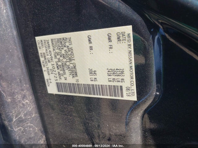 Nissan Altima 2.5 Sv 2019 1N4BL4DV9KC102725 Image 9